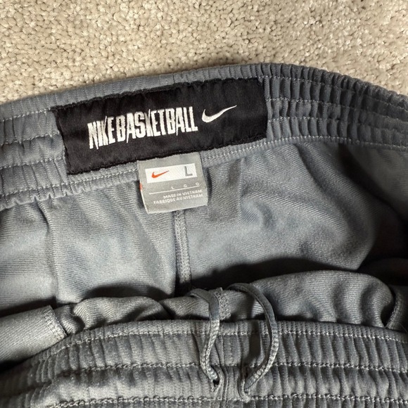 Nike Mens Large Gray Track Pants Athletic Basketball Warm Up Pants Stripe - Picture 9 of 11